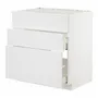 IKEA METOD МЕТОД / MAXIMERA МАКСІМЕРА, підлог шафа д / мийки+3 фр пан / 2 шух, білий / стенсундський білий, 80x60 см 694.094.83 фото