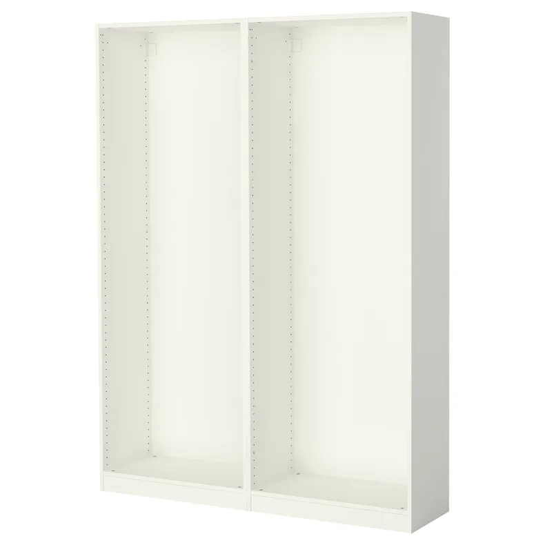 IKEA PAX ПАКС, 2 каркаси гардероба, білий, 150x35x201 см 798.953.03 фото №1