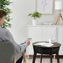 IKEA STARKVIND СТАРКВІНД, стіл з очищувачем повітря, додатковий газовий фільтр морений дубовий шпон / темно-коричневий 394.442.18 фото thumb №4