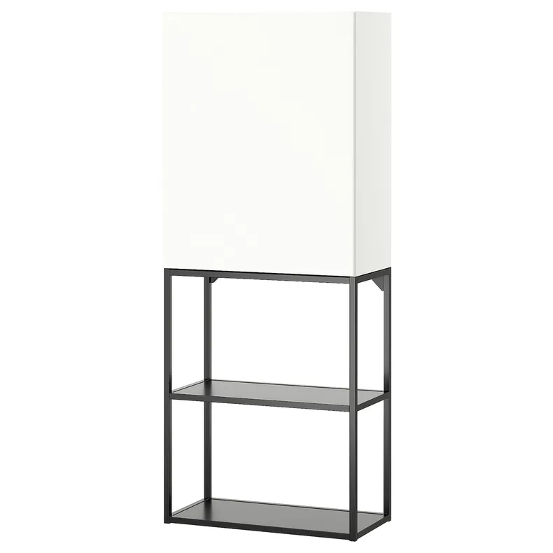 IKEA ENHET ЭНХЕТ, комбинация д / хранения, антрацит / белый, 60x32x150 см 195.479.10 фото №1