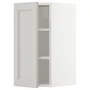 IKEA METOD МЕТОД, шафа навісна із полицями, білий / світло-сірий Lerhyttan, 30x60 см 094.690.07 фото