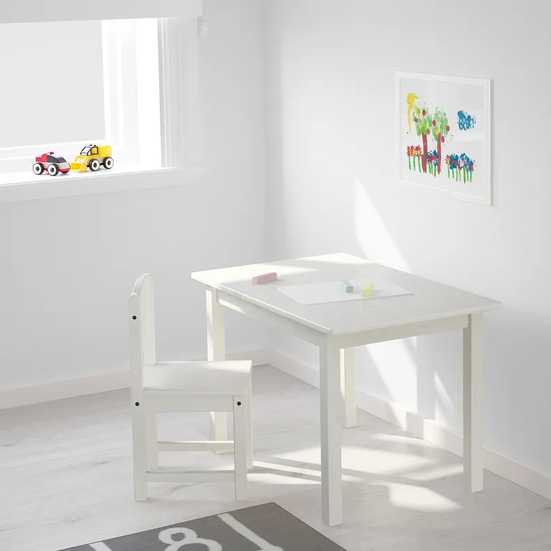 IKEA SUNDVIK СУНДВИК, стол детский, белый, 76x50 см 102.016.73 фото №4