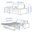 IKEA VIMLE ВИМЛЕ, 2-местный диван-кровать, с широкими подлокотниками / Саксемара светло-голубой 595.372.02 фото thumb №10