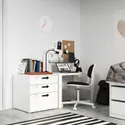 IKEA SMÅSTAD СМОСТАД / PLATSA ПЛАТСА, комод із 3 шухлядами, білий/білий, 60x57x63 см 993.875.21 фото thumb №3