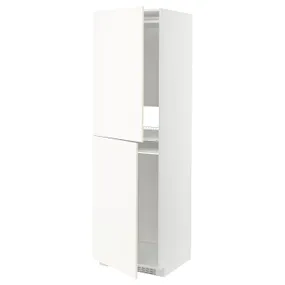 IKEA METOD МЕТОД, висока шафа для холодильнка / морозил, білий / ВАЛЛЬСТЕНА білий, 60x60x200 см 495.073.47 фото