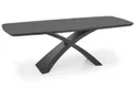 Обідній стіл розкладний HALMAR SILVESTRO 180-220x89 см, стільниця - темно-сірий, ніжка - чорний фото thumb №10