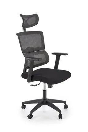 Крісло комп'ютерне офісне обертове HALMAR PABLO, сірий / чорний фото