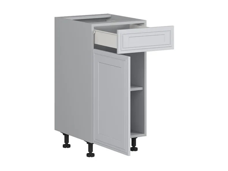 BRW Нижний кухонный шкаф Verdi 40 см левый с выдвижным ящиком светло-серый матовый, греноловый серый/светло-серый матовый FL_D1S_40/82_L/SMB-SZG/JSZM фото №3