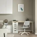 IKEA MITTCIRKEL МИТТЦИРКЕЛЬ / ALEX АЛЕКС, письменный стол, яркий сосновый / белый эффект, 140x60 см 495.086.86 фото thumb №3