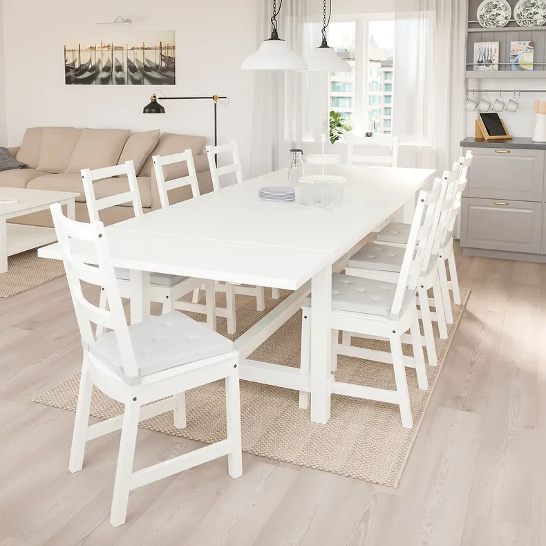 IKEA NORDVIKEN НОРДВІКЕН, розкладний стіл, білий, 210 / 289x105 см 403.687.13 фото №3