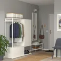 IKEA PLATSA ПЛАТСА, гардероб із 3 дверцятами, білий/Fonnes white, 140x42x161 см 193.239.29 фото thumb №2