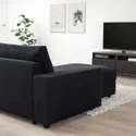 IKEA VIMLE ВИМЛЕ, угловой 5-местный диван с козеткой, с широкими подлокотниками / Саксемара черно-синий 994.018.24 фото thumb №3