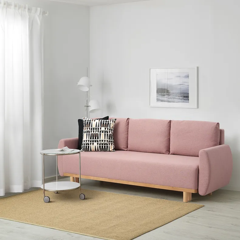 IKEA GRUNNARP ГРУННАРП, 3-місний диван-ліжко, рожевий 604.856.31 фото №3