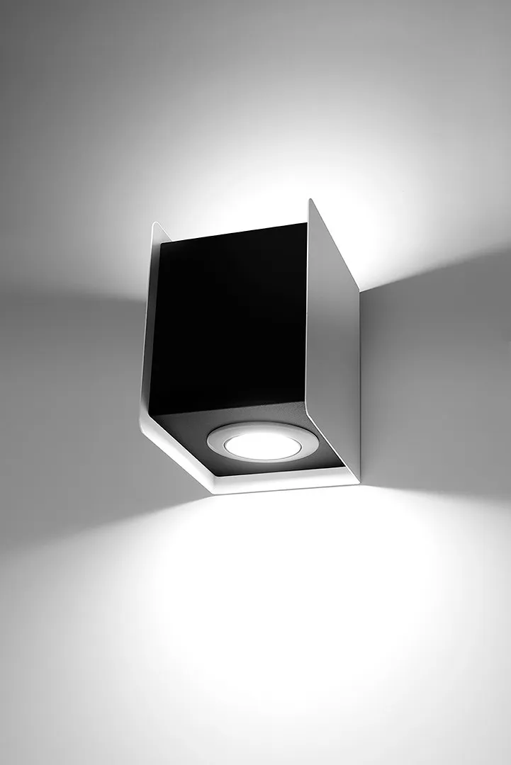 BRW Настінний світильник Stereo сталь білий і чорний 067639 фото №3