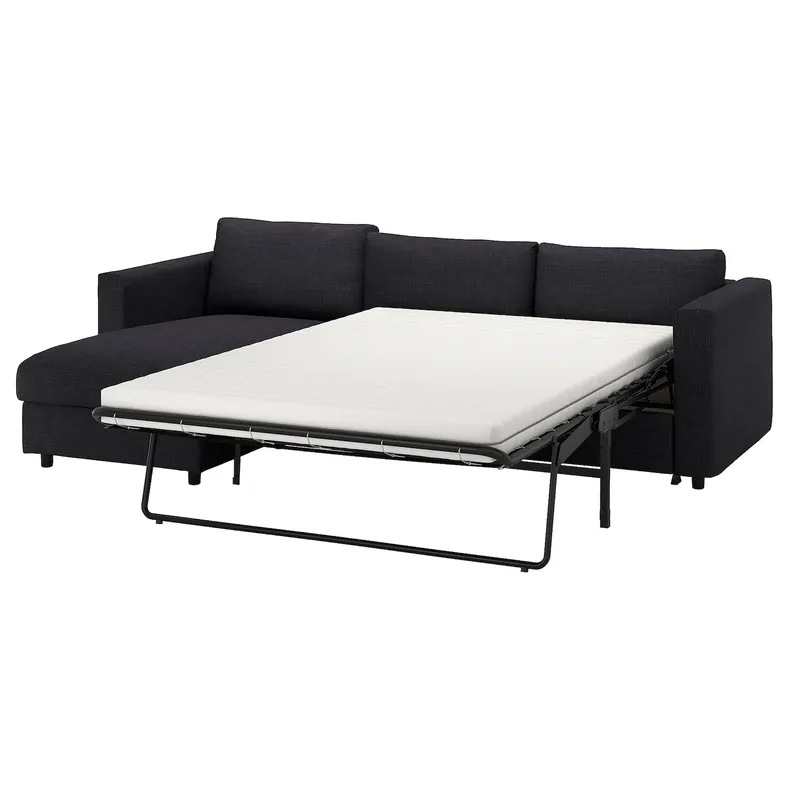 IKEA VIMLE ВІМЛЕ, чохол для 3-місного дивана-ліжка, з шезлонгом / антрацит пагорбкуватий 394.343.04 фото №2
