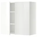 IKEA METOD МЕТОД, навісна шафа з полицями / 2 дверцят, білий / РІНГХУЛЬТ білий, 80x80 см 594.589.21 фото thumb №1
