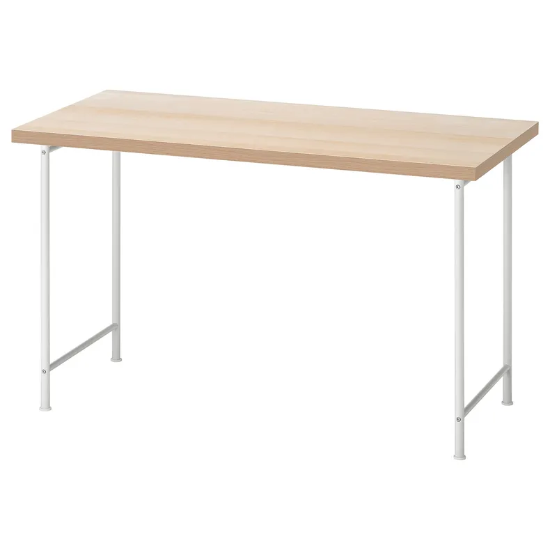 IKEA LAGKAPTEN ЛАГКАПТЕН / SPÄND СПЕНД, письмовий стіл, під білений дуб/білий, 120x60 см 695.636.34 фото №1