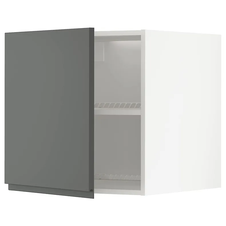 IKEA METOD МЕТОД, верхня шафа для холодильн / мороз кам, білий / Voxtorp темно-сірий, 60x60 см 694.593.26 фото №1