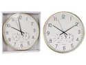 BRW настінний годинник з термометром і гігрометром золотий 093458 фото thumb №2