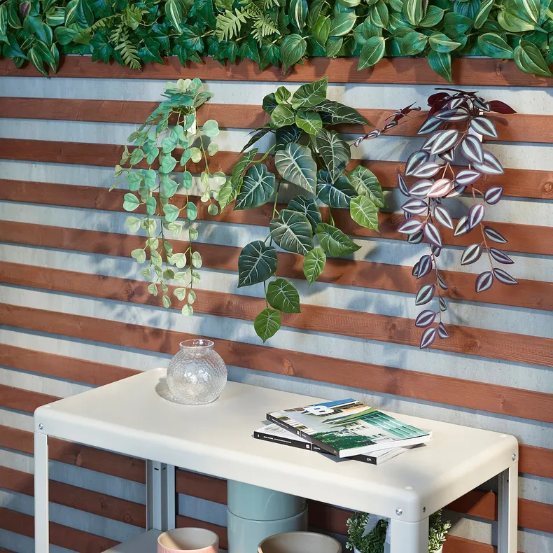IKEA FEJKA ФЕЙКА, искусств растение с настенн держат, внутренний / наружный / зеленый / сиреневый 305.486.25 фото №3
