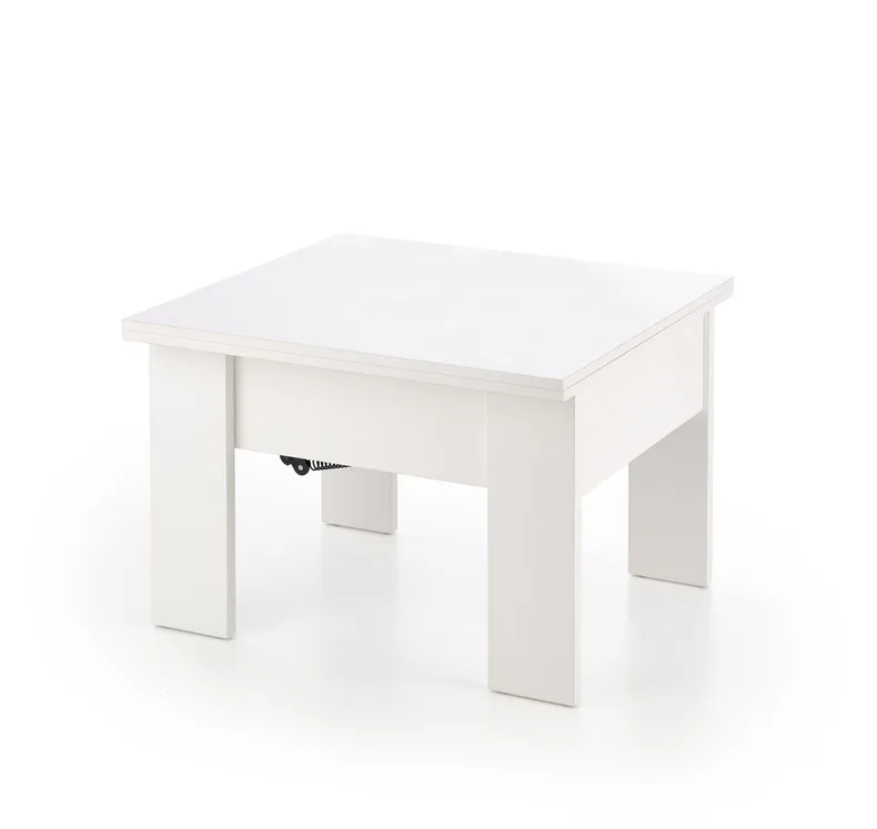Журнальный столик-трансформер HALMAR SERAFIN 80-160x80 см белый фото №1