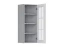 BRW Верхний кухонный шкаф Верди 40 см правый с дисплеем светло-серый матовый, греноловый серый/светло-серый матовый FL_G_40/95_PV-SZG/JSZM фото thumb №3