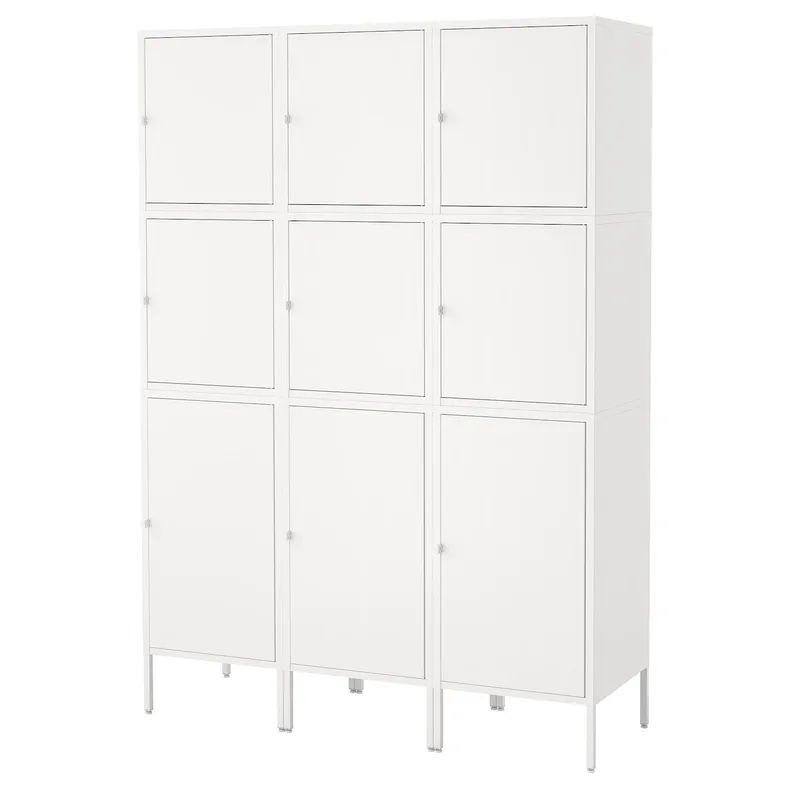 IKEA HÄLLAN ХЕЛЛАН, комбінація д / зберіган з дверцятами, білий, 135x47x192 см 392.766.82 фото №1