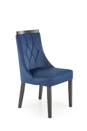 Кухонний стілець HALMAR ROYAL чорний/темно-синій фото