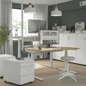 IKEA MITTZON МИТТЗОН, стол / трансф, электрический окл дуб / белый, 140x80 см 695.289.71 фото thumb №4