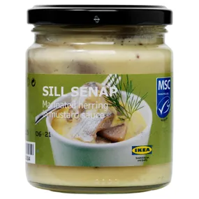 IKEA SILL SENAP, сельдь маринованная в горчич соусе, 250 г 901.010.33 фото