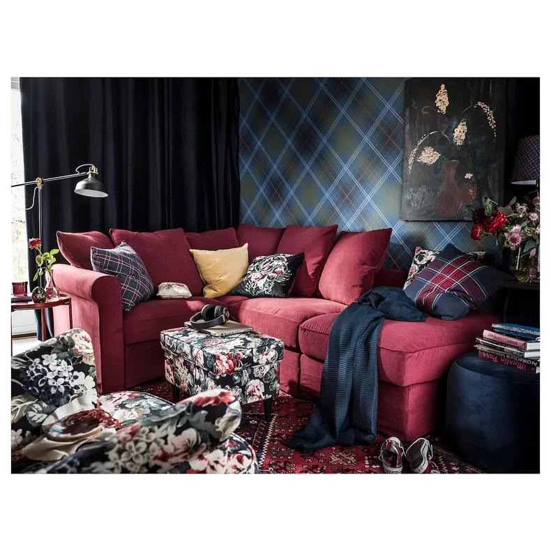 IKEA LEIKNY ЛЕЙКНИ, чехол на подушку, черный / мультиколор, 50x50 см 404.108.11 фото №4