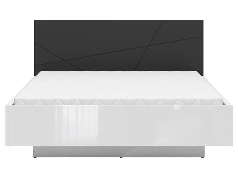 BRW Ліжко двоспальне з підйомним механізмом BRW FORN 160х200 см, білий глянцевий / чорний матовий LOZ/160/B-BIP/CAM фото №6