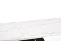 Обідній стіл розкладний HALMAR VINCENZO 160-200x90 см, білий мармур, чорна/золота ніжка фото thumb №4