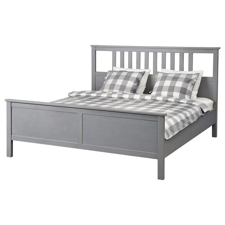 IKEA HEMNES ХЕМНЭС, каркас кровати, серый цвет, 140x200 см 792.471.93 фото №1