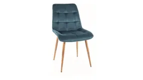Кухонный стул SIGNAL CHIC D Velvet, Bluvel 85 - бирюзовый фото