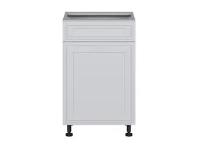 BRW Нижний кухонный шкаф Verdi 50 см правый с выдвижным ящиком soft-close светло-серый матовый, греноловый серый/светло-серый матовый FL_D1S_50/82_P/STB-SZG/JSZM фото