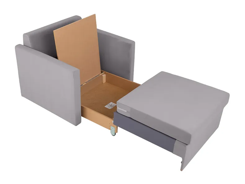 BRW Односпальний диван-ліжко Bunio з ящиком для зберігання, сірий SO2-BUNIO-1FBK-G2-TRINITY_33 фото №3