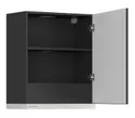 BRW Верхний кухонный шкаф Sole L6 60 см с вытяжкой правый черный матовый, черный/черный матовый FM_GOO_60/68_P_FAMI-CA/CAM/BI фото thumb №3