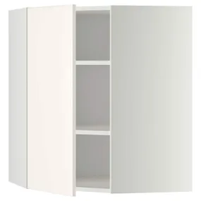 IKEA METOD МЕТОД, кутова навісна шафа з полицями, білий / ВЕДДІНГЕ білий, 68x80 см 699.179.23 фото