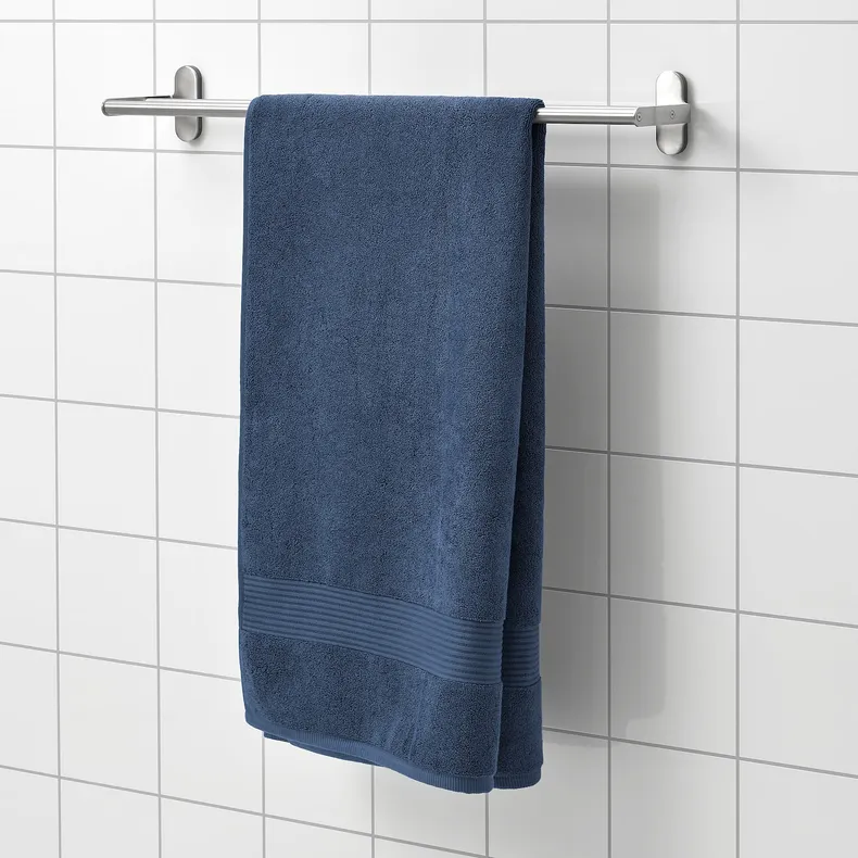 IKEA FREDRIKSJÖN ФРЕДРИКШЁН, банное полотенце, тёмно-синий, 70x140 см 104.966.70 фото №4