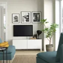 IKEA BESTÅ БЕСТО, тумба под ТВ, с дверцами, белый Лаксвикен / Стуббарп / белый, 120x42x48 см 494.194.40 фото thumb №3