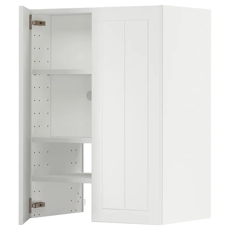 IKEA METOD МЕТОД, настінн шаф д / витяжки з полиц / дверц, білий / стенсундський білий, 60x80 см 395.045.42 фото №1