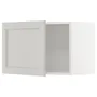 IKEA METOD МЕТОД, навісна шафа, білий / світло-сірий Lerhyttan, 60x40 см 094.633.50 фото