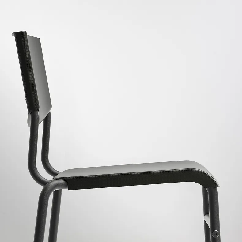 IKEA STIG СТІГ, барний стілець зі спинкою, чорний / чорний, 63 см 304.984.18 фото №4