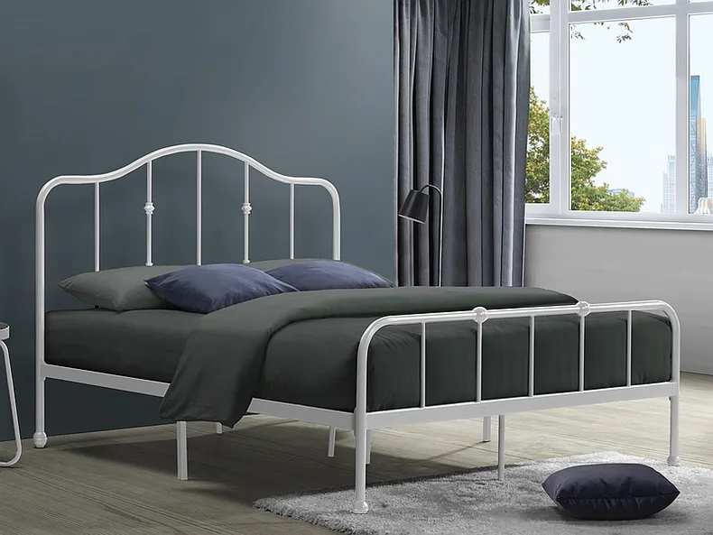 Ліжко полуторне SIGNAL FLORENCJA, білий, 140x200 см, метал фото №2