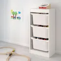 IKEA TROFAST ТРУФАСТ, комбінація для зберіган +контейнери, білий/сірий, 46x30x94 см 095.332.87 фото thumb №2
