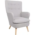 Кресло мягкое MEBEL ELITE SANTOS 2 ткань: светло-серый фото thumb №1