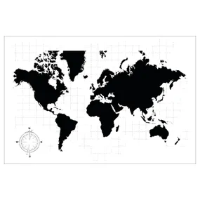 IKEA BILD БІЛЬД, постер, карта світу, 91x61 см 104.422.67 фото