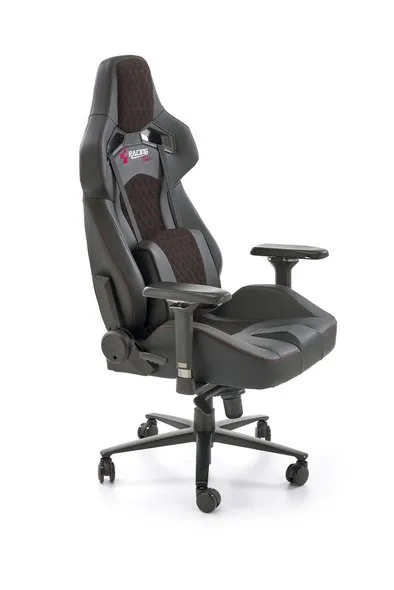 Комп'ютерне крісло екошкіра HALMAR BALDUR сірий / чорний фото №1