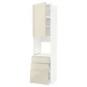 IKEA METOD МЕТОД / MAXIMERA МАКСІМЕРА, висока шафа д / духов з дверц / 3 шухл, білий / Voxtorp високий глянець світло-бежевий, 60x60x240 см 594.566.82 фото thumb №1